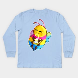 Pansexual bee Kids Long Sleeve T-Shirt